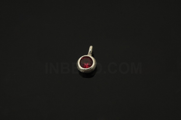 [W] V099-Non Plated-(20pcs)-CZ Ruby Charms-Wholesale Silver Charms, [PRODUCT_SEARCH_KEYWORD], JEWELFINGER-INBEAD, [CURRENT_CATE_NAME]