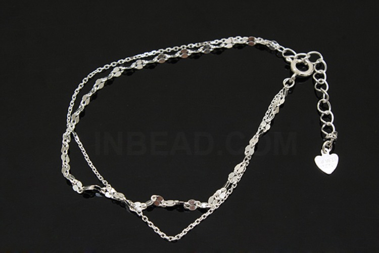 [W] A302-None Plated-(3pcs)-245FPF+230 4DC 20cm Bracelet-Wholesale Silver Bracelet, [PRODUCT_SEARCH_KEYWORD], JEWELFINGER-INBEAD, [CURRENT_CATE_NAME]
