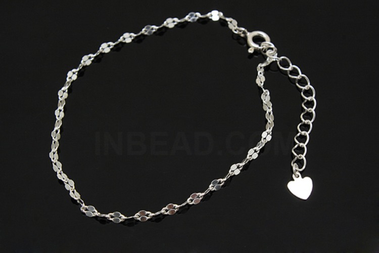 [W] A276-None Plated-(5pcs)-245FPF 20cm Bracelet-Wholesale Silver Bracelet, [PRODUCT_SEARCH_KEYWORD], JEWELFINGER-INBEAD, [CURRENT_CATE_NAME]