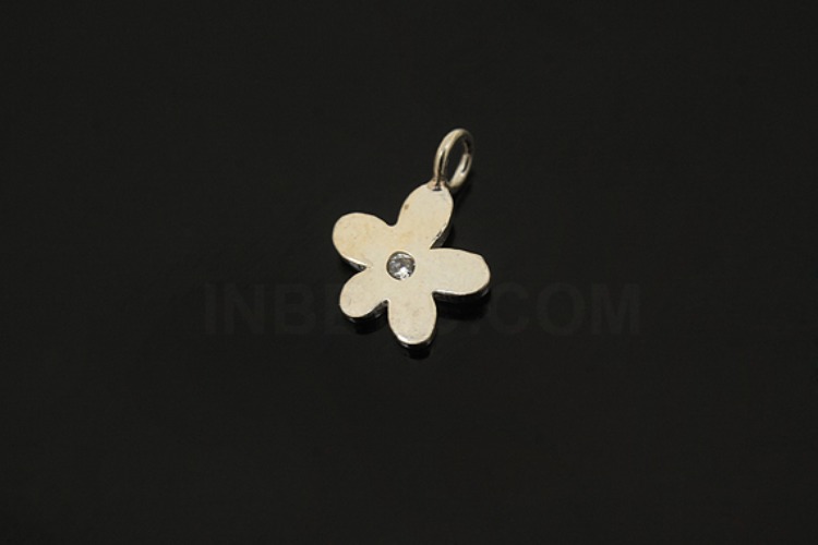 [W] V163-Non Plated-(10pcs)-CZ Flower Charms-Wholesale Silver Charms, [PRODUCT_SEARCH_KEYWORD], JEWELFINGER-INBEAD, [CURRENT_CATE_NAME]
