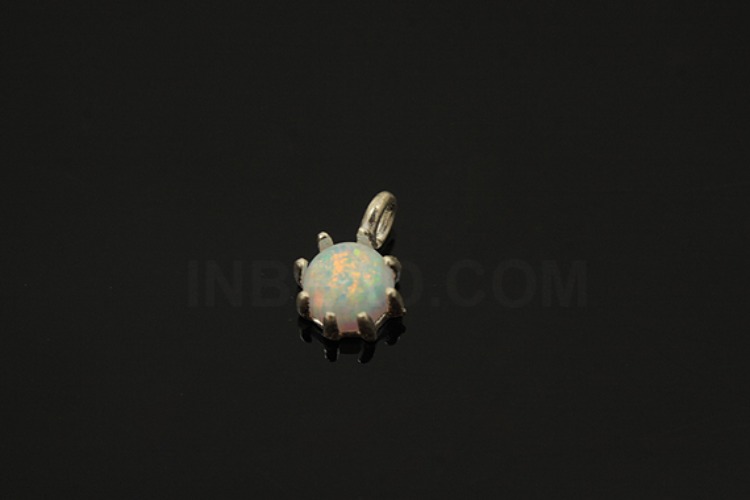 [W] V059-Non Plated-(10pcs)-White Opal Silver Pendants-Wholesale Silver Pendants, [PRODUCT_SEARCH_KEYWORD], JEWELFINGER-INBEAD, [CURRENT_CATE_NAME]