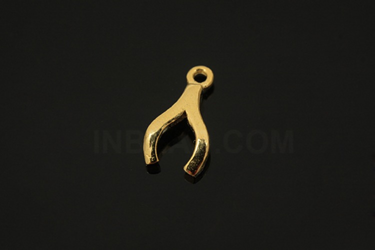 [W] V033-Gold Plated-(10pcs)-Wishbone Pendants-Wholesale Silver Pendants, [PRODUCT_SEARCH_KEYWORD], JEWELFINGER-INBEAD, [CURRENT_CATE_NAME]