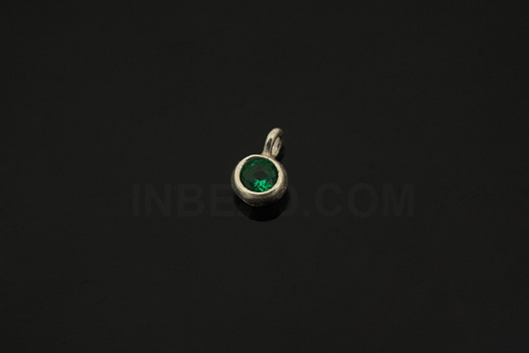 [W] V095-Non Plated-(20pcs)-CZ Emerald Charms-Wholesale Silver Charms, [PRODUCT_SEARCH_KEYWORD], JEWELFINGER-INBEAD, [CURRENT_CATE_NAME]