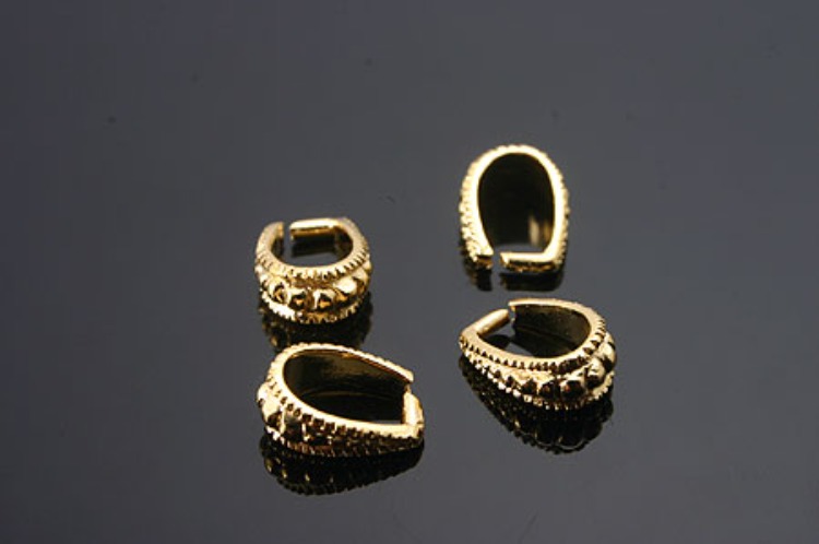 K071-Gold Plated-(2pcs)-7.5mm Silver Bail-Wholesale Silver Beads Bails, [PRODUCT_SEARCH_KEYWORD], JEWELFINGER-INBEAD, [CURRENT_CATE_NAME]