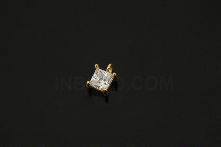 [W] V132-Gold Plated-(10pcs)-CZ Crystal Charms-Wholesale Silver Charms, [PRODUCT_SEARCH_KEYWORD], JEWELFINGER-INBEAD, [CURRENT_CATE_NAME]