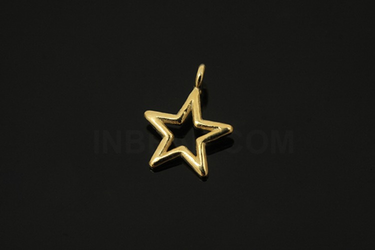 [W] V236-Gold Plated-(10pcs)-Star Charms-Wholesale Silver Charms, [PRODUCT_SEARCH_KEYWORD], JEWELFINGER-INBEAD, [CURRENT_CATE_NAME]