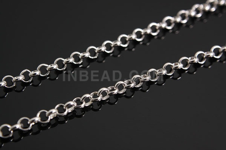 [W] K1112-Rhodium Plated-(5M)-2mm BL Chain-Wholesale Silver Chains, [PRODUCT_SEARCH_KEYWORD], JEWELFINGER-INBEAD, [CURRENT_CATE_NAME]
