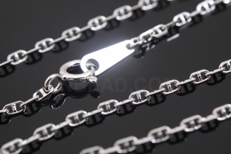 [W] K1121-Rhodium Plated-(10pcs)-1.8*3mm Chain 41cm Necklace-Wholesale Silver Chains, [PRODUCT_SEARCH_KEYWORD], JEWELFINGER-INBEAD, [CURRENT_CATE_NAME]
