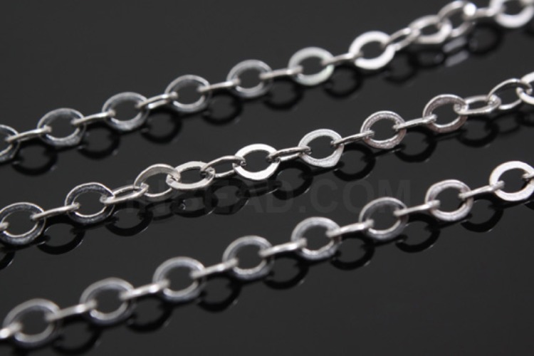 A089-Rhodium Plated-(50cm)-245SF Chains-Wholesale Silver Chains, [PRODUCT_SEARCH_KEYWORD], JEWELFINGER-INBEAD, [CURRENT_CATE_NAME]