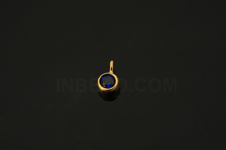 [W] V104-Gold Plated-(20pcs)-CZ Sapphire Charms-Wholesale Silver Charms, [PRODUCT_SEARCH_KEYWORD], JEWELFINGER-INBEAD, [CURRENT_CATE_NAME]