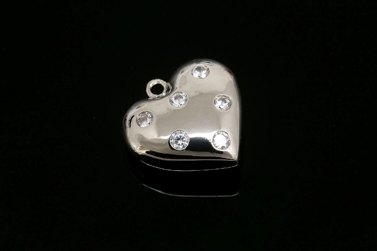 M064-Ternary Alloy Plated-(1piece)-14*13mm CZ Heart Charms-Heart Pendant-Wholesale Charm, [PRODUCT_SEARCH_KEYWORD], JEWELFINGER-INBEAD, [CURRENT_CATE_NAME]