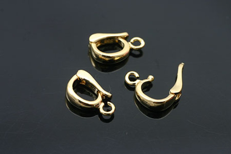 [W] K605-Gold Plated-(10pcs)-Silver Pendant Bail-Clasp Bail-Wholesale Silver Bails, [PRODUCT_SEARCH_KEYWORD], JEWELFINGER-INBEAD, [CURRENT_CATE_NAME]