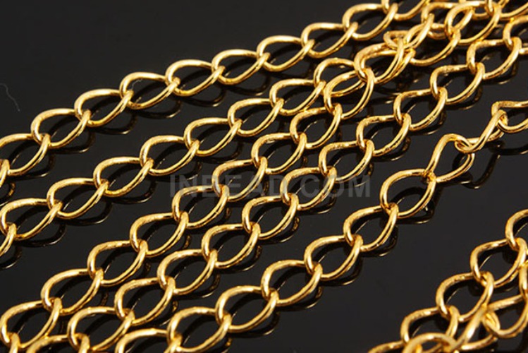 A141-Gold Plated-(50cm)-150B Chains-Wholesale Silver Chains, [PRODUCT_SEARCH_KEYWORD], JEWELFINGER-INBEAD, [CURRENT_CATE_NAME]