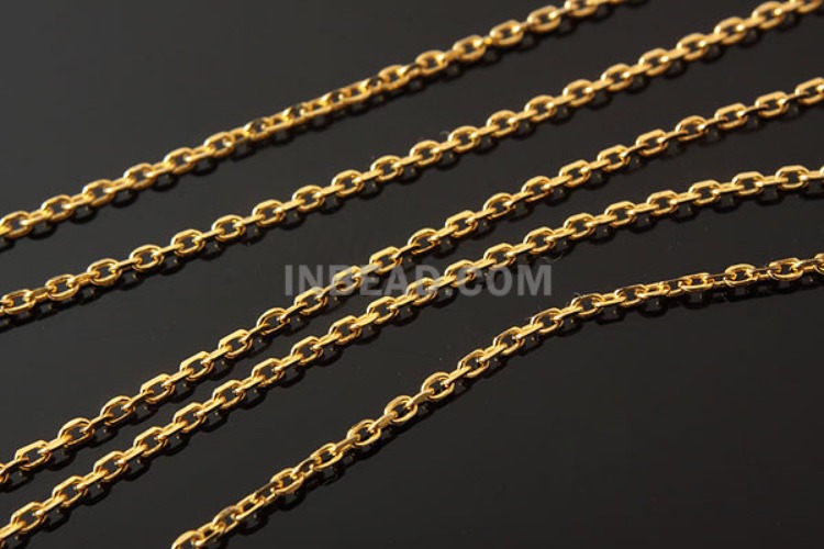 A098-Gold Plated-(50cm)-230 4DC Chains-Wholesale Silver Chains, [PRODUCT_SEARCH_KEYWORD], JEWELFINGER-INBEAD, [CURRENT_CATE_NAME]