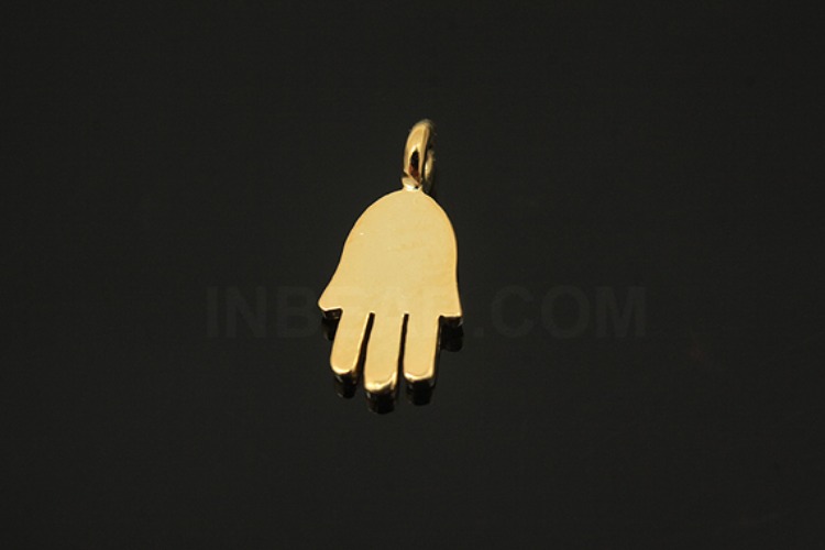 [W] V023-Gold Plated-(10pcs)-6*13mm Hamsa Pendants-Wholesale Silver Pendants, [PRODUCT_SEARCH_KEYWORD], JEWELFINGER-INBEAD, [CURRENT_CATE_NAME]