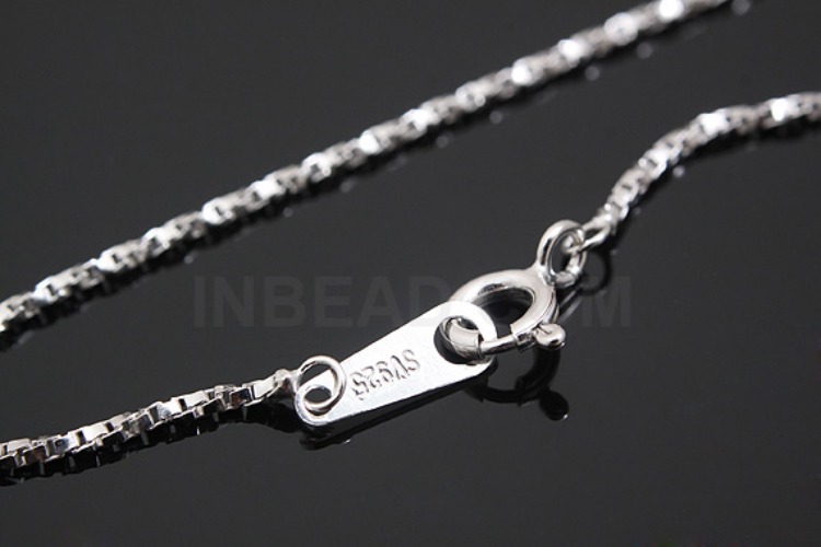 [W] K1117-Rhodium Plated-(10pcs)-40cm Necklace-Wholesale Silver Chains, [PRODUCT_SEARCH_KEYWORD], JEWELFINGER-INBEAD, [CURRENT_CATE_NAME]