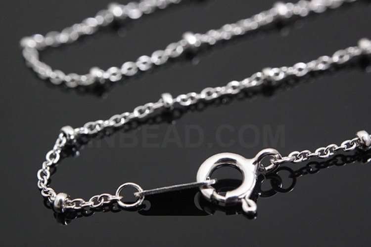 K1119-Rhodium Plated-(1piece)-41cm Necklace-Wholesale Silver Chains, [PRODUCT_SEARCH_KEYWORD], JEWELFINGER-INBEAD, [CURRENT_CATE_NAME]