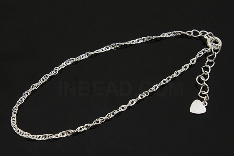 [W] A308-None Plated-(5pcs)-D125 HM 20cm Bracelet-Wholesale Silver Bracelet, [PRODUCT_SEARCH_KEYWORD], JEWELFINGER-INBEAD, [CURRENT_CATE_NAME]