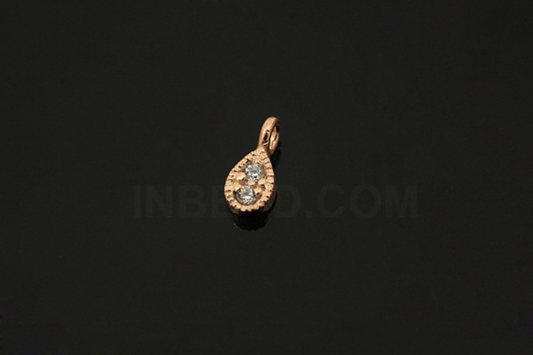 [W] V054-Pink Gold Plated-(20pcs)-CZ Silver Pendants-Wholesale Silver Pendants, [PRODUCT_SEARCH_KEYWORD], JEWELFINGER-INBEAD, [CURRENT_CATE_NAME]