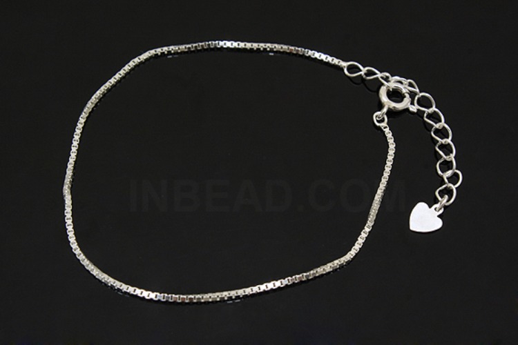 [W] A300-None Plated-(5pcs)-1mm BOX 20cm Bracelet-Wholesale Silver Bracelet, [PRODUCT_SEARCH_KEYWORD], JEWELFINGER-INBEAD, [CURRENT_CATE_NAME]