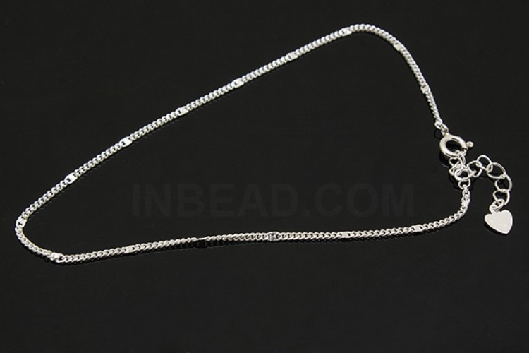 [W] A259-None Plated-(5pcs)-140FP 25cm Ankle Bracelet-Wholesale Silver Ankle Bracelet, [PRODUCT_SEARCH_KEYWORD], JEWELFINGER-INBEAD, [CURRENT_CATE_NAME]