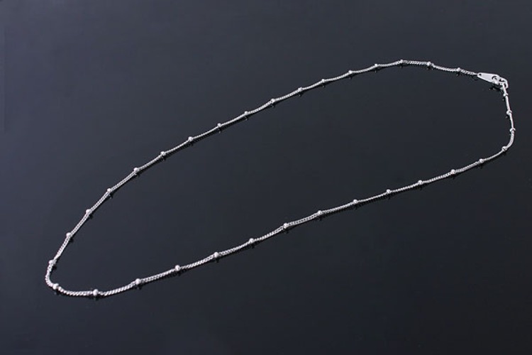 [W] K1118-Rhodium Plated-(10pcs)-130F 1:1 Chain 42cm Necklace-Wholesale Silver Chains, [PRODUCT_SEARCH_KEYWORD], JEWELFINGER-INBEAD, [CURRENT_CATE_NAME]