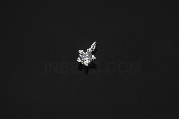 [W] V169-Rhodium Plated -(20pcs)-CZ Star Charms-Wholesale Silver Charms, [PRODUCT_SEARCH_KEYWORD], JEWELFINGER-INBEAD, [CURRENT_CATE_NAME]