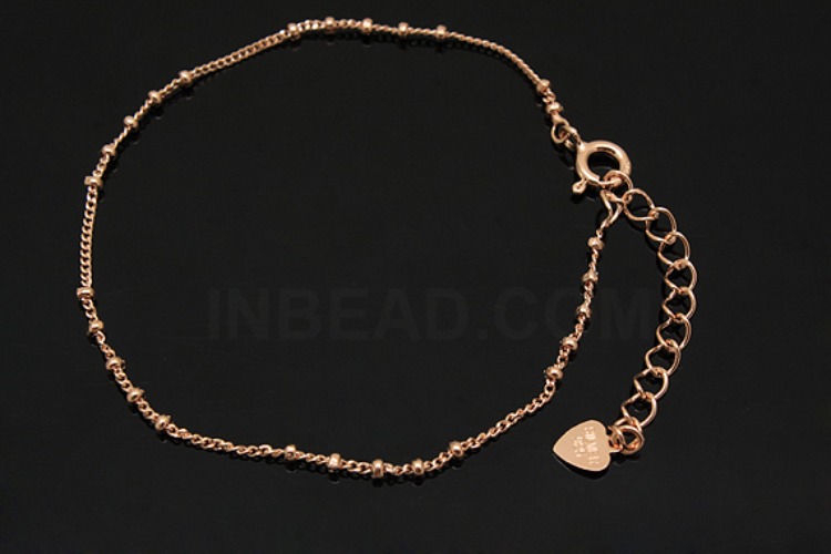 [W] A283-Pink Gold Plated-(5pcs)-130F 5:5 20cm Bracelet-Wholesale Silver Bracelet, [PRODUCT_SEARCH_KEYWORD], JEWELFINGER-INBEAD, [CURRENT_CATE_NAME]