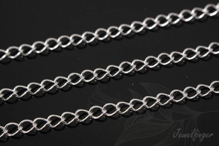 [W] A090-Rhodium Plated-(5M)-150B Chains-Wholesale Silver Chains, [PRODUCT_SEARCH_KEYWORD], JEWELFINGER-INBEAD, [CURRENT_CATE_NAME]