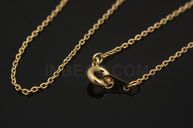 [W] K349-Gold Plated-(10pcs)-230 4DC Chain 41cm Necklace-Wholesale Silver Chains, [PRODUCT_SEARCH_KEYWORD], JEWELFINGER-INBEAD, [CURRENT_CATE_NAME]