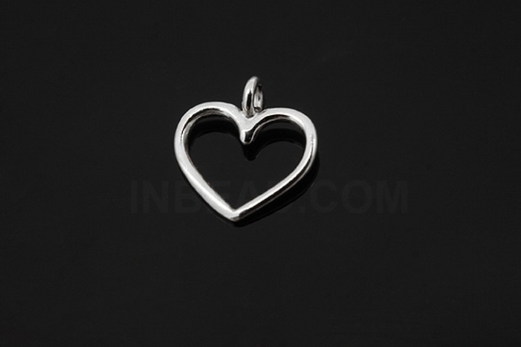 [W] V241-Rhodium Plated-(10pcs)-Heart Charms-Wholesale Silver Charms, [PRODUCT_SEARCH_KEYWORD], JEWELFINGER-INBEAD, [CURRENT_CATE_NAME]