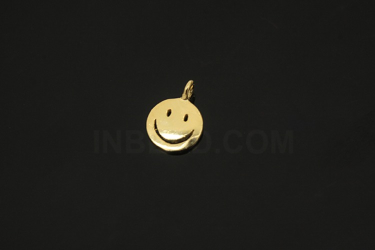[W] V204-Gold Plated-(10pcs)-6mm Smile Charms-Wholesale Silver Charms, [PRODUCT_SEARCH_KEYWORD], JEWELFINGER-INBEAD, [CURRENT_CATE_NAME]