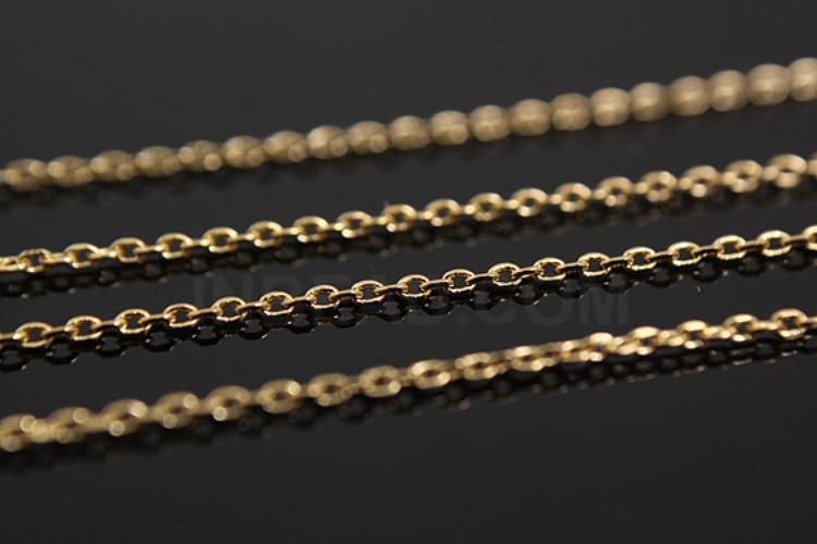 K908-Gold Plated-(50cm)-240 4DC Chains-Wholesale Silver Chains, [PRODUCT_SEARCH_KEYWORD], JEWELFINGER-INBEAD, [CURRENT_CATE_NAME]