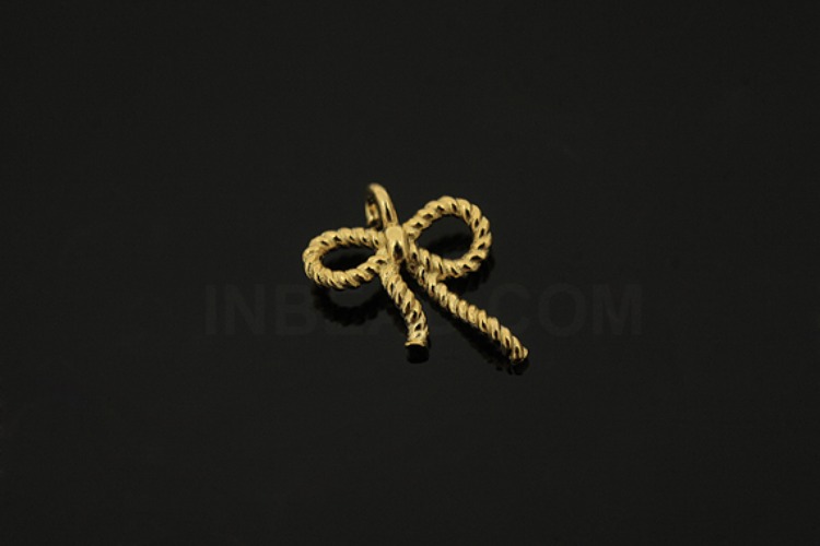 [W] V152-Gold Plated-(10pcs)-Ribbon Charms-Wholesale Silver Charms, [PRODUCT_SEARCH_KEYWORD], JEWELFINGER-INBEAD, [CURRENT_CATE_NAME]
