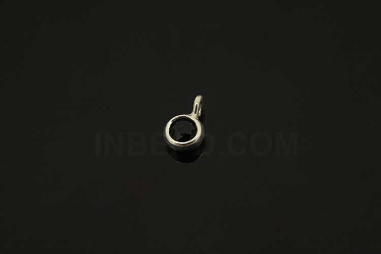 [W] V083-Non Plated-(20pcs)-CZ Black Charms-Wholesale Silver Charms, [PRODUCT_SEARCH_KEYWORD], JEWELFINGER-INBEAD, [CURRENT_CATE_NAME]