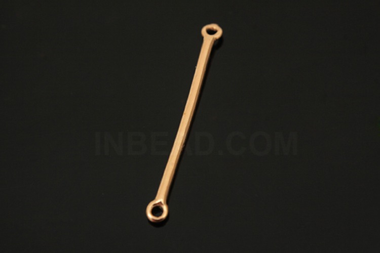 [W] V058-Pink Gold Plated-(10pcs)-23.5mm Bar Silver Connecters-Wholesale Silver Connecters, [PRODUCT_SEARCH_KEYWORD], JEWELFINGER-INBEAD, [CURRENT_CATE_NAME]