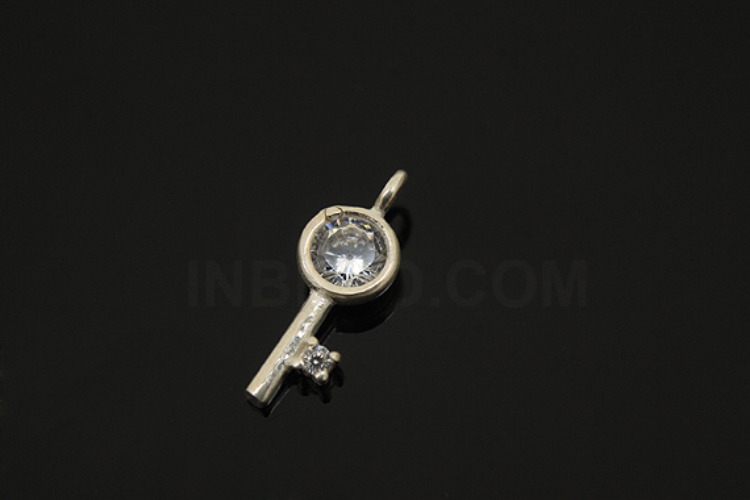 [W] V067-Non Plated-(10pcs)-CZ Key Pendants-Wholesale Silver Pendants, [PRODUCT_SEARCH_KEYWORD], JEWELFINGER-INBEAD, [CURRENT_CATE_NAME]