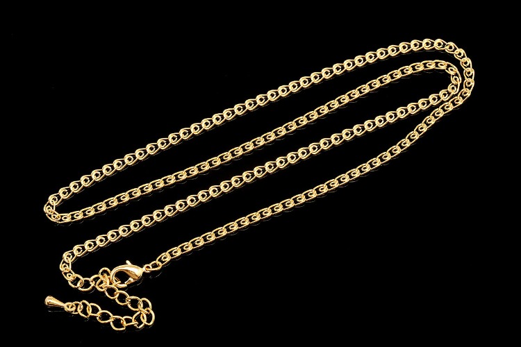 [W] R088-Gold Plated (20pcs)-JDG 145 Unique Chain Necklace-43cm+Extender 5 cm, [PRODUCT_SEARCH_KEYWORD], JEWELFINGER-INBEAD, [CURRENT_CATE_NAME]