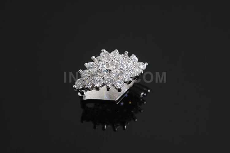 K1073-Rhodium Plated-(1piece)-CZ Silver Bail-Wholesale Silver Bails, [PRODUCT_SEARCH_KEYWORD], JEWELFINGER-INBEAD, [CURRENT_CATE_NAME]