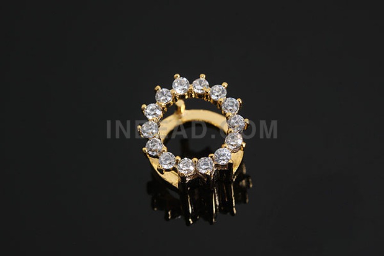 K1071-Gold Plated-(1piece)-CZ Silver Bail-Wholesale Silver Bails, [PRODUCT_SEARCH_KEYWORD], JEWELFINGER-INBEAD, [CURRENT_CATE_NAME]