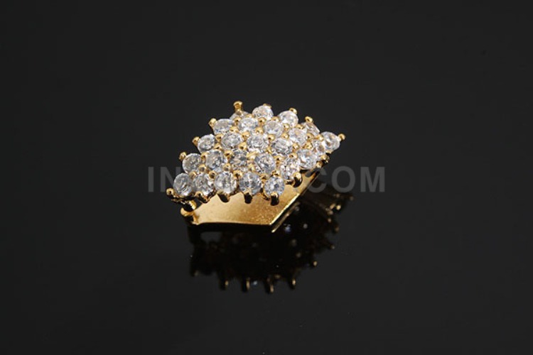 K1074-Gold Plated-(1piece)-CZ Silver Bail-Wholesale Silver Bails, [PRODUCT_SEARCH_KEYWORD], JEWELFINGER-INBEAD, [CURRENT_CATE_NAME]