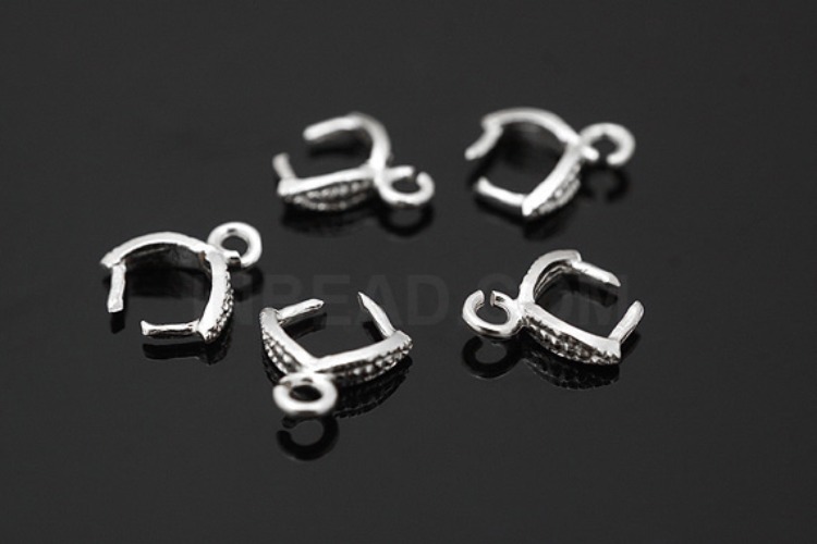 [W] K680-Rhodium Plated-(20pcs)-4mm Silver Bail-Wholesale Silver Beads Bails, [PRODUCT_SEARCH_KEYWORD], JEWELFINGER-INBEAD, [CURRENT_CATE_NAME]