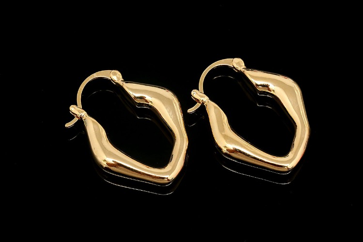 [W] M054-Gold Plated (10pairs)-26*20mm Unique Lever Back Earrings,Everyday Fine Jewelry Gifts-Nickel Free, [PRODUCT_SEARCH_KEYWORD], JEWELFINGER-INBEAD, [CURRENT_CATE_NAME]