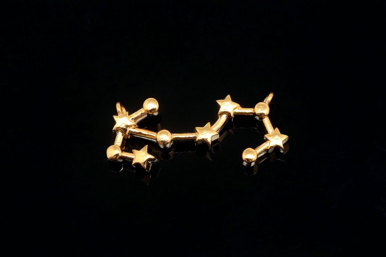 B015-Gold Plated-(1piece)-Scorpio-Zodiac Charms,Horoscope Sign Necklace Charms,Constellation Necklace Pendant,DIY Jewelry Making Accessories-Wholesale Zodiac, [PRODUCT_SEARCH_KEYWORD], JEWELFINGER-INBEAD, [CURRENT_CATE_NAME]