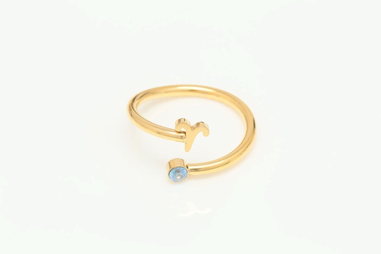 ST036-Gold Plated-(1piece)-Aries-Stainless Steel Zodiac Ring,Birthstone Ring,Constellation Jewelry,Minimalist Stackable Ring,Waterproof,Anti-tanish, [PRODUCT_SEARCH_KEYWORD], JEWELFINGER-INBEAD, [CURRENT_CATE_NAME]