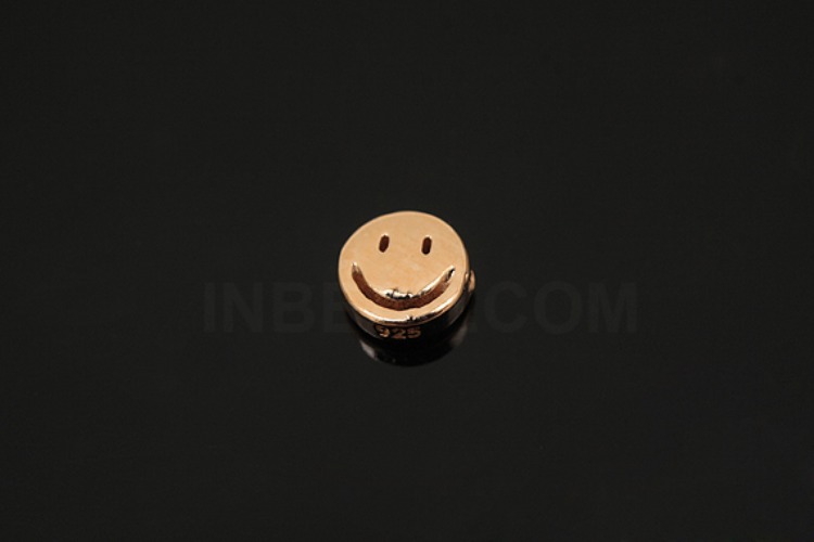 [W] V198-Pink Gold Plated-(10pcs)-6mm Smile Silver Beads-Wholesale Silver Beads, [PRODUCT_SEARCH_KEYWORD], JEWELFINGER-INBEAD, [CURRENT_CATE_NAME]