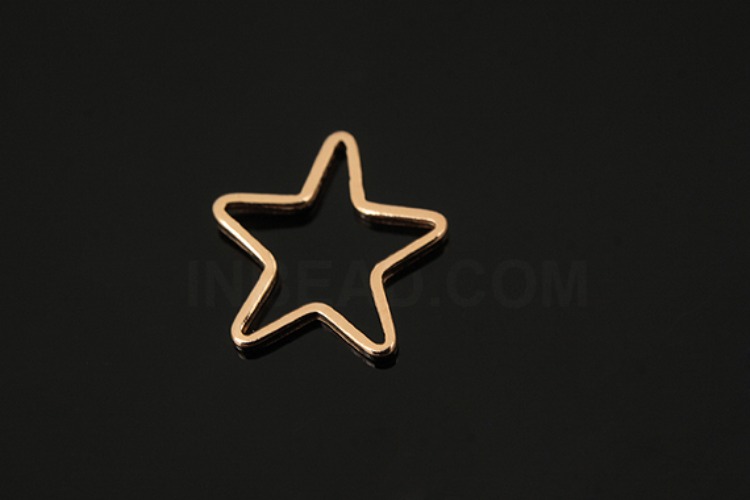 [W] V246-Pink Gold Plated-(10pcs)-11.2mm Star Silver Beads-Wholesale Silver Beads, [PRODUCT_SEARCH_KEYWORD], JEWELFINGER-INBEAD, [CURRENT_CATE_NAME]