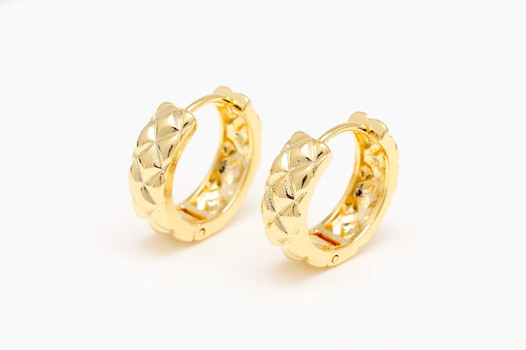 [W] K313-Gold Plated (10pairs)-15mm Round Lever Back Earrings,Unique Round Hoop Earrings,Minimalist Earring-Nickel Free, [PRODUCT_SEARCH_KEYWORD], JEWELFINGER-INBEAD, [CURRENT_CATE_NAME]