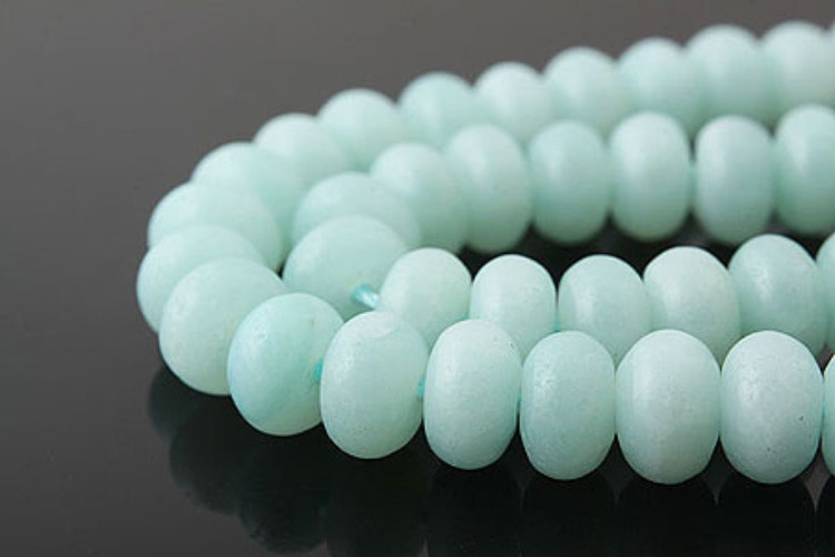 G015-Amazonite Smooth Rondelle 6.5mm (10pcs) Amazonite  Rondelle Beads for Jewelry, [PRODUCT_SEARCH_KEYWORD], JEWELFINGER-INBEAD, [CURRENT_CATE_NAME]
