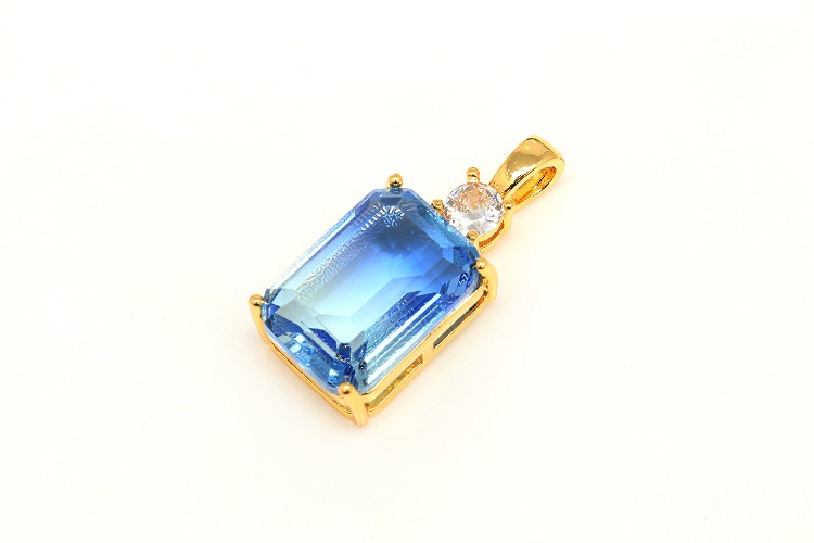 CH5089-Gold Plated-(1piece)-24*10mm Blue CZ Charms,Necklace Cubic Pendant,Nickel Free-Wholesale Pendants, [PRODUCT_SEARCH_KEYWORD], JEWELFINGER-INBEAD, [CURRENT_CATE_NAME]